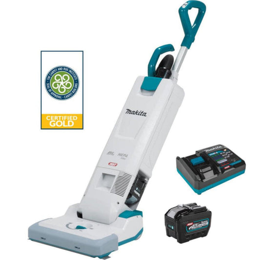 Makita (GCV09L1) 40V Max XGT Brushless 1.3 Gallon HEPA Filter 15 Inch Upright Vacuum Cordless Kit - GCV09L1
