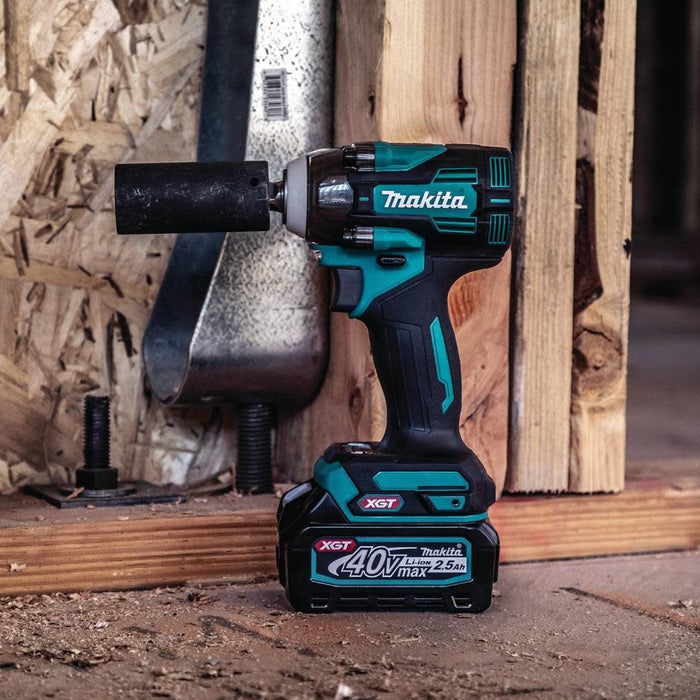 Makita 40V MAX XGT Brushless Cordless 4-Speed 1/2 In. Sq. Drive Impact Wrench Kit w/ Detent Anvil 2.5Ah - GWT05D