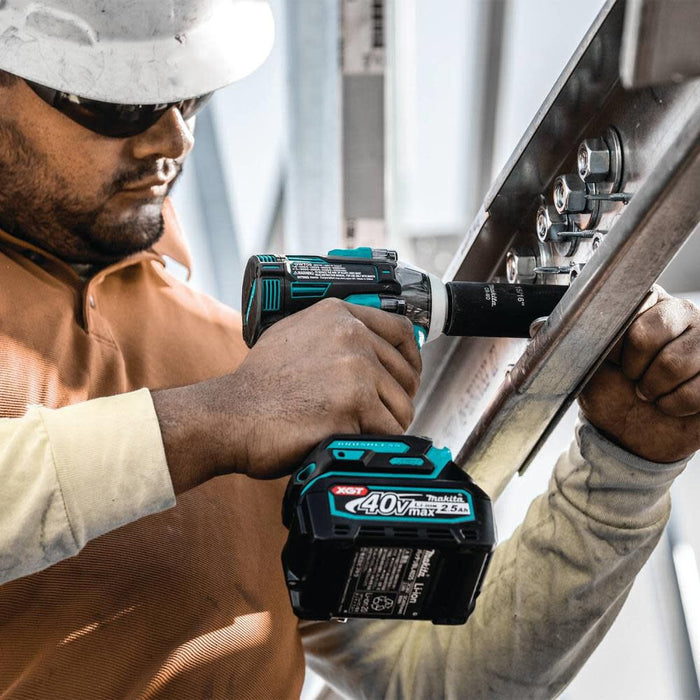 Makita 40V MAX XGT Brushless Cordless 4-Speed 1/2 In. Sq. Drive Impact Wrench Kit w/ Detent Anvil 2.5Ah - GWT05D