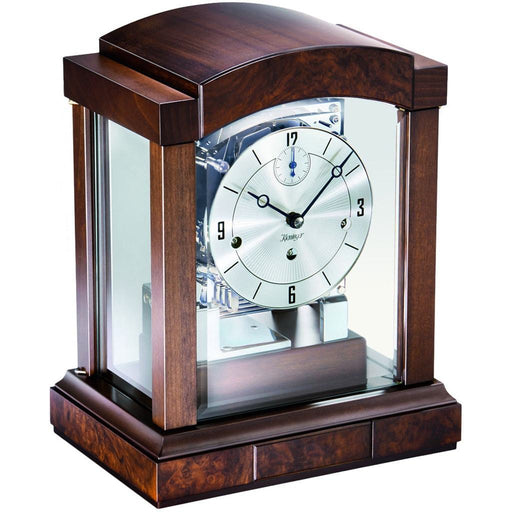 Kieninger Mantel Clock, Triple Chimes, Multifunctional Dial, Walnut - MM 1242-22-03