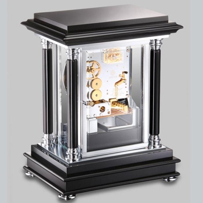 Kieninger Artemis Classical Mantel Clock, Piano Black & Silver Dial - MM 1246-96-02