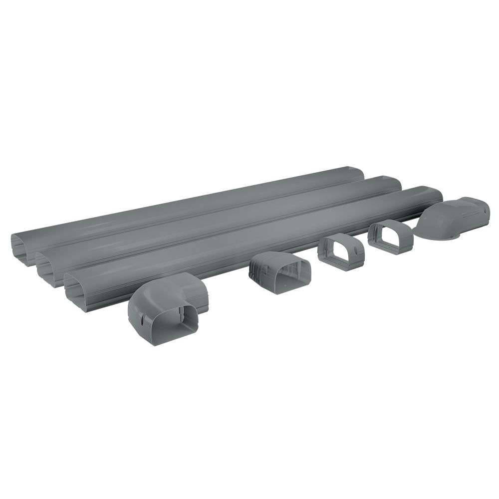 MRCOOL LineGuard 4.5" Line Set Cover Kit for Ductless Mini-Split or Central System in Gray (MLG450-G-01)
