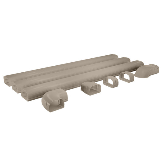 MRCOOL LineGuard 4.5" Line Set Cover for Ductless Mini-Split or Central System in Tan (MLG450-T-01) - MLG450-T-01