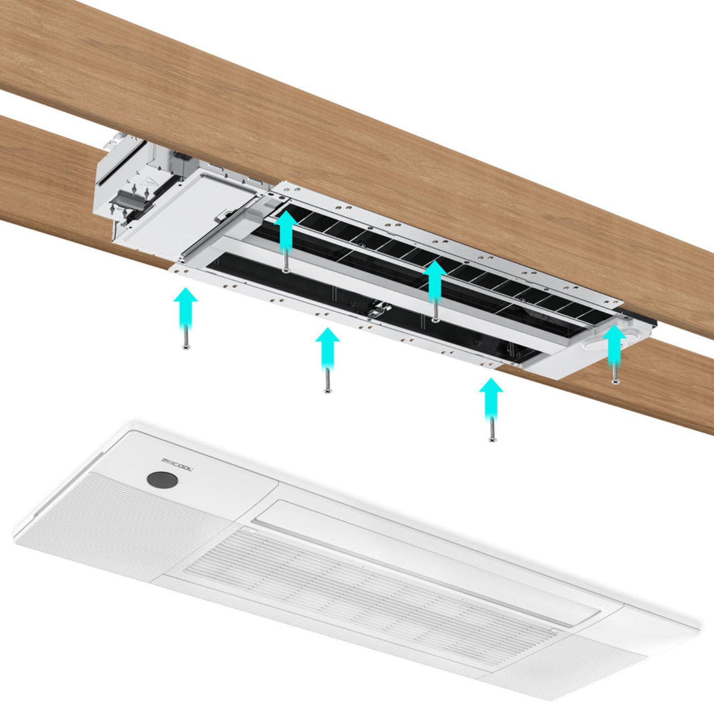 MRCOOL DIY Series 5th Gen OuttaSight 9K BTU 230V One-Way Ceiling Cassette Air Handler (DIYCASSETTE09HP-230D25-O)