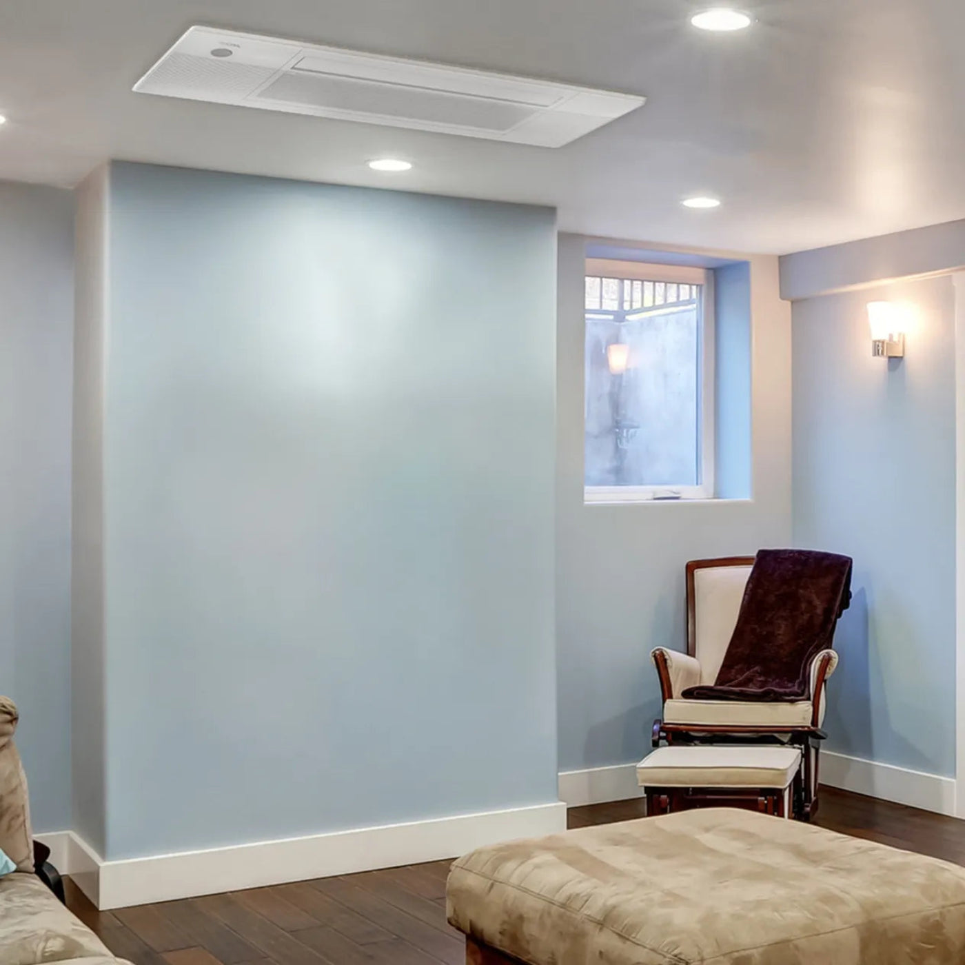 MRCOOL DIY 5th Gen 9,000 BTU Multi-Zone Mini Split Ceiling Cassette Air Handler 230V,  - DIYCASSETTE09HP-230C25-O