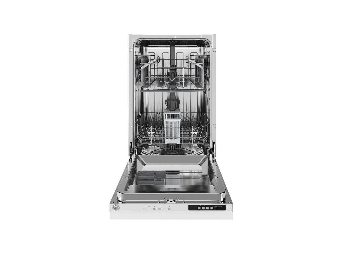 BERTAZZONI DW18S2IPV 18 inch Dishwasher Standard Tub Panel Ready, 8 place settings, 51 dB, 6 wash cycles Panel Ready Custom Panel Ready