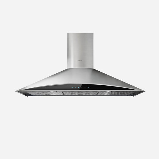 ELICA EFG630S1 FOGLIA Wall Mount Range Hood 30" wide - 600CFM in Stainless Steel On Black - EFG630S1