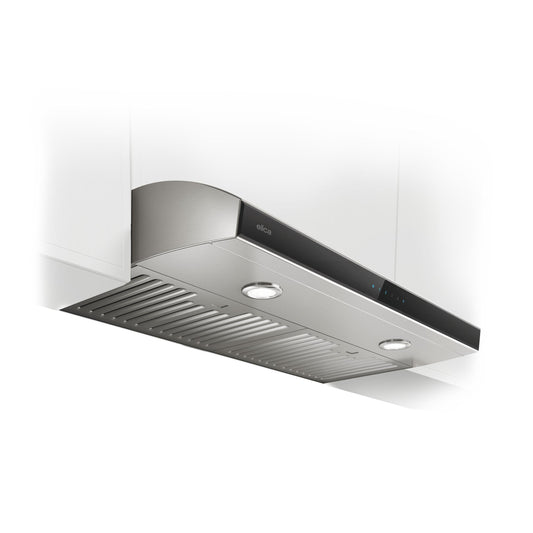 ELICA EAI436SS ARIA Undercabinet Range Hood 36" wide - 400CFM in Stainless Steel On Black - EAI436SS