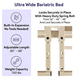 Medacure Bariatric Extendable Hospital Bed - 750lbs Cap