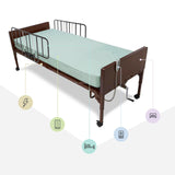 Medacure Semi Electric Hospital Bed Mattress Rails Options