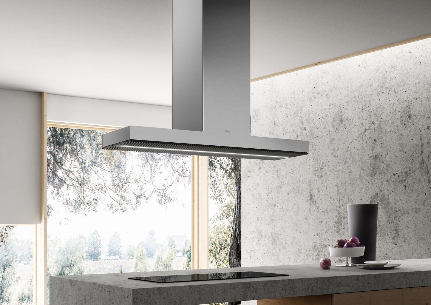 ELICA EHI648SS HAIKU IS Island Range Hood 48" wide - 600CFM in Stainless Steel - EHI648SS