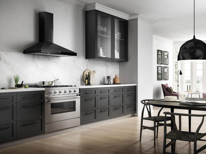 ELICA EVR630BL VARNA BLACK Wall Mount Range Hood 30" wide - 600CFM Black in Stainless Steel - EVR630BL