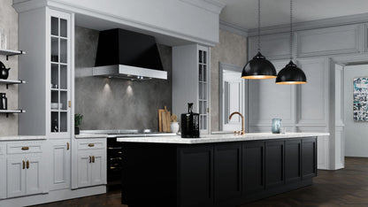 ELICA ETNX48BL TORINO Range Hood wide - CFM Black On in Stainless Steel Look - ETNX48BL