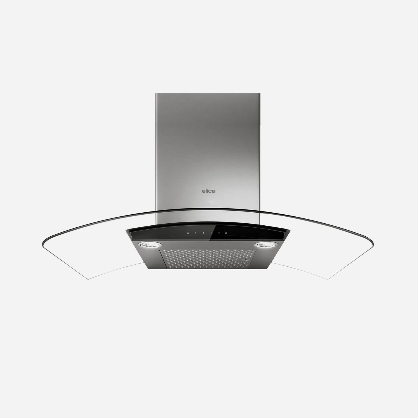 ELICA COMO Wall Mount Range Hood 30" wide - 600CFM in Stainless Steel On Black - ECM630S3