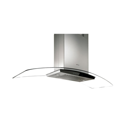 ELICA ECN636S3 CINGOLI Island Range Hood 30" wide - 600CFM in Stainless Steel On Black - ECN636S3