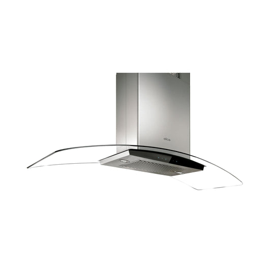ELICA ECN636S3 CINGOLI Island Range Hood 30" wide - 600CFM in Stainless Steel On Black - ECN636S3