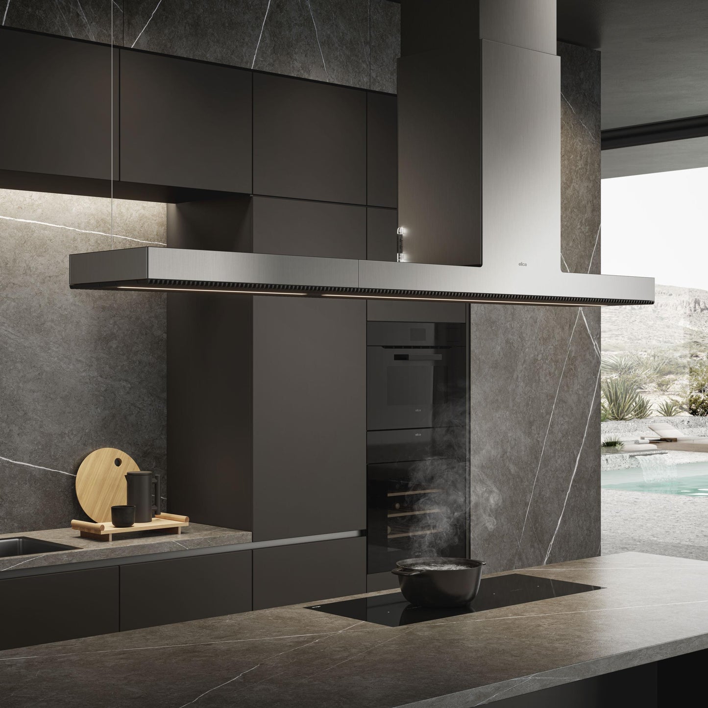 ELICA EHI670SS HAIKU IS Island Range Hood 70" wide - 600CFM in Stainless Steel - EHI670SS