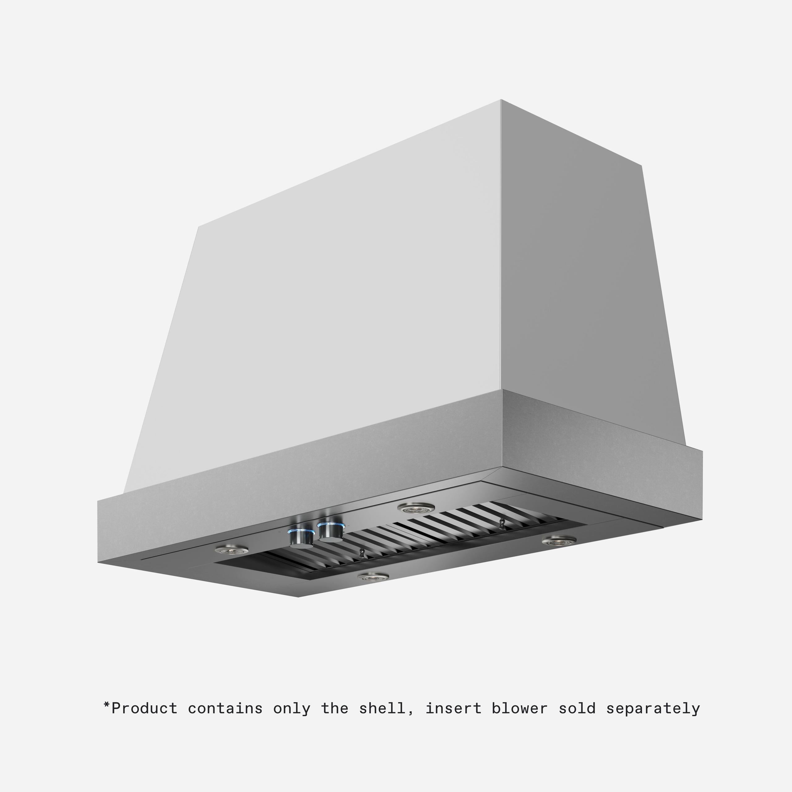 ELICA TORINO Range Hood wide - CFM in Stainless Steel On White - ETNX48WH
