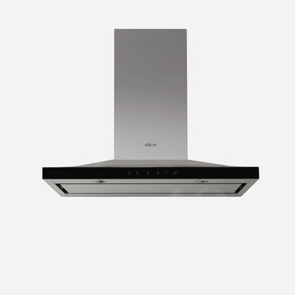 ELICA ELG636S3 LUGANO Wall Mount Range Hood 36" wide - 600CFM in Stainless Steel On Black - ELG636S3