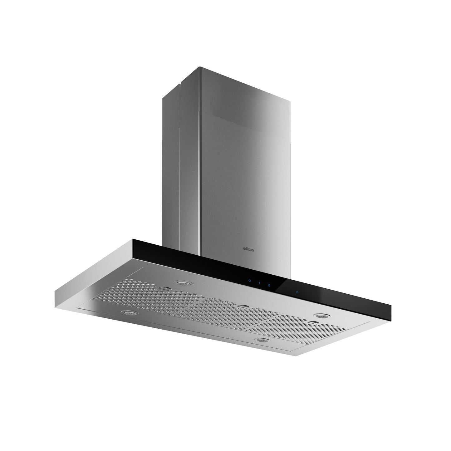 ELICA MAGGIORE Island Range Hood 36" wide - 600CFM in Stainless Steel On Black - EMG636S1