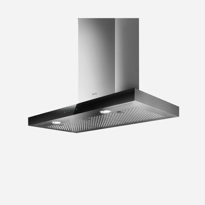 ELICA MEZZANO Wall Mount Range Hood 30" wide - 600CFM in Stainless Steel On Black - EMZ630S3