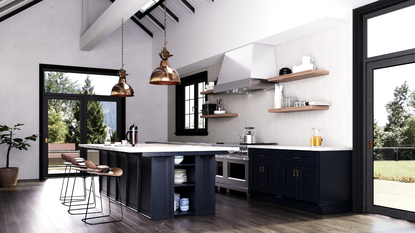 ELICA ETNX36WH TORINO Range Hood wide - CFM in Stainless Steel On White - ETNX36WH