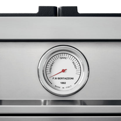 BERTAZZONI HER366BCFGMNET Heritage 36" Range All Gas Nero Black - HER366BCFGMNET