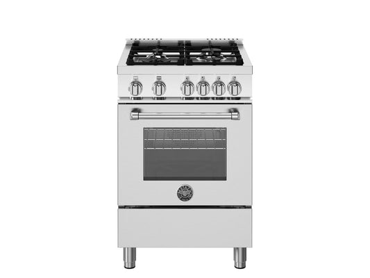 BERTAZZONI MAS244GASXV 24 inch All Gas Range, 4 Burners in Stainless Steel - MAS244GASXV