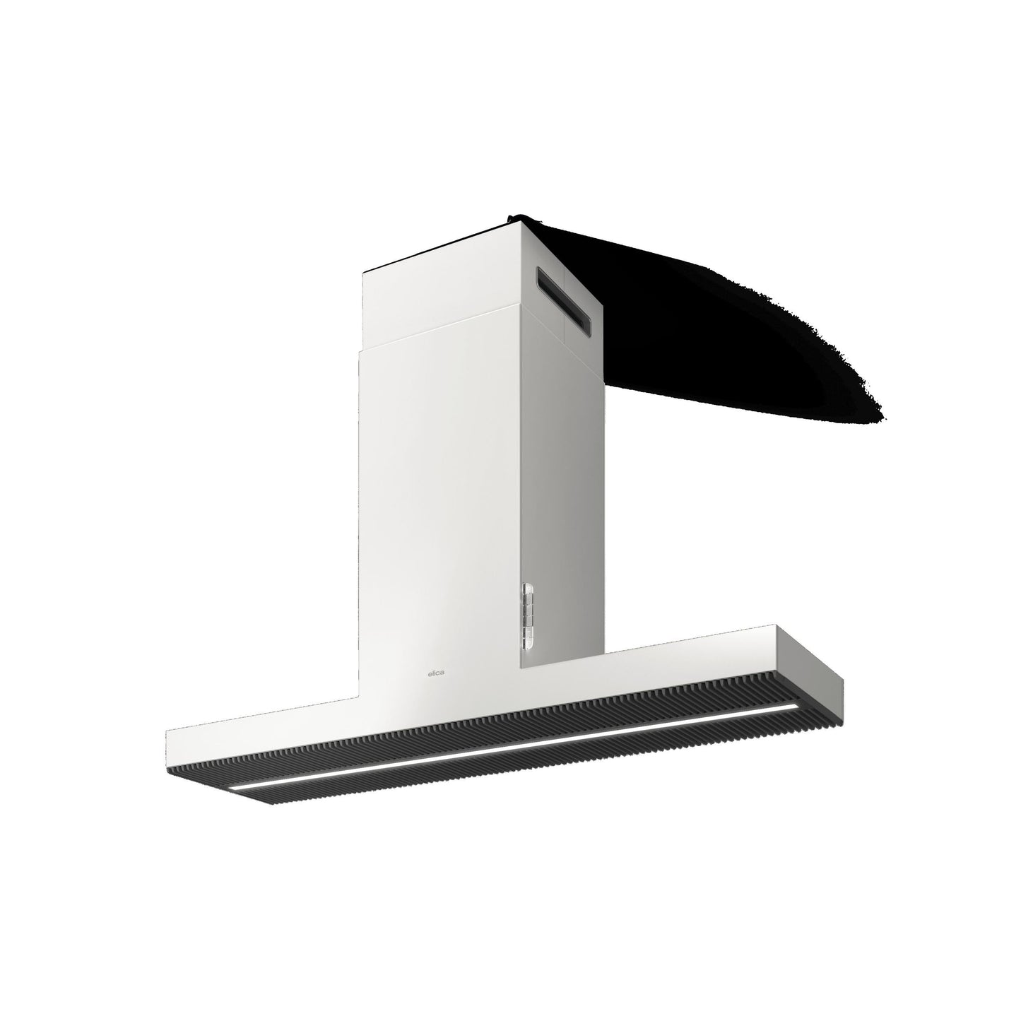 ELICA EHI648WH HAIKU IS Island Range Hood 48" wide - 600CFM in Stainless Steel On White - EHI648WH