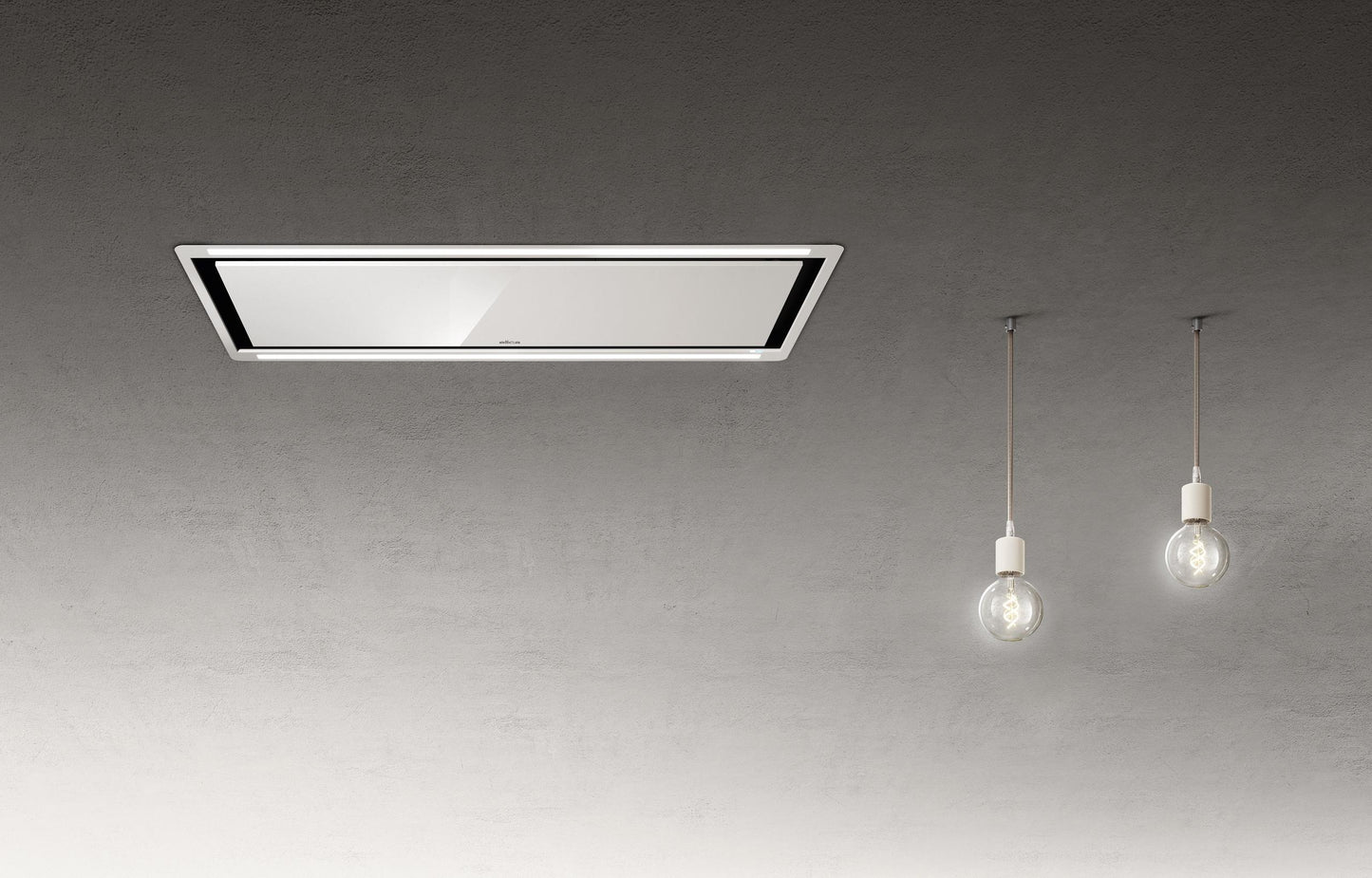 ELICA EHL640WH HILIGHT Ceiling Range Hood 40" wide - 600CFM in Stainless Steel On White - EHL640WH