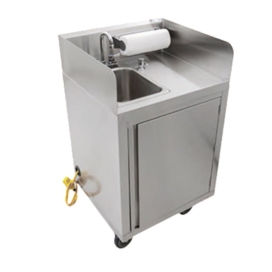 John Boos MHS-2624 Self-Contained Mobile Hand Sink with Gooseneck Faucet - JBMHS2624