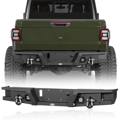 Hooke Road Mid Width Front Bumper & Rear Bumper(20-25 Jeep Gladiator JT) - HE.3018-1&HE.7003