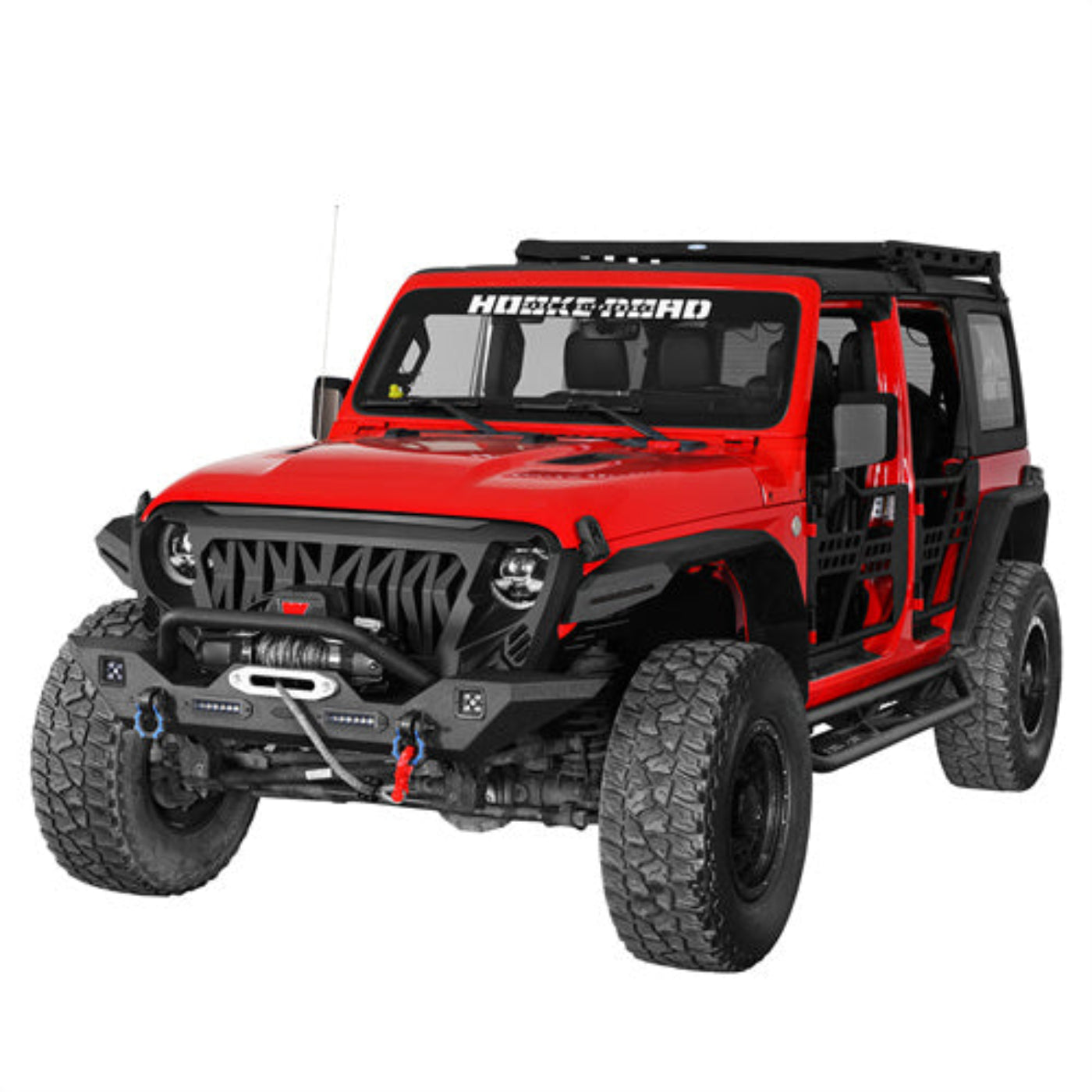 Hooke Road Front Bumper / Rear Bumper / Side Steps(07-18 Jeep Wrangler JK) - HE.2013+HE.3018-1+HE.2030