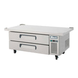 Migali C-CB52-60-HC 52" 2 Drawer Refrigerated Chef Base with 60" Extended Top - C-CB52-60-HC