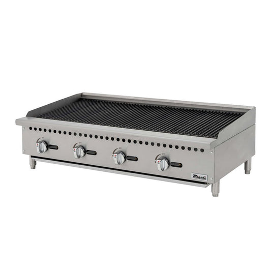 Migali C-CR48 48" Gas Countertop Char-rock Broiler 140,000 BTU