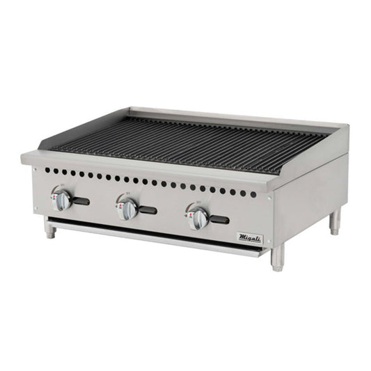 Migali C-RB36 36" Gas Countertop Radiant Charbroiler 105,000 BTU - C-RB36