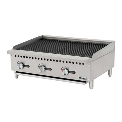 Migali C-RB36 36" Gas Countertop Radiant Charbroiler 105,000 BTU - C-RB36