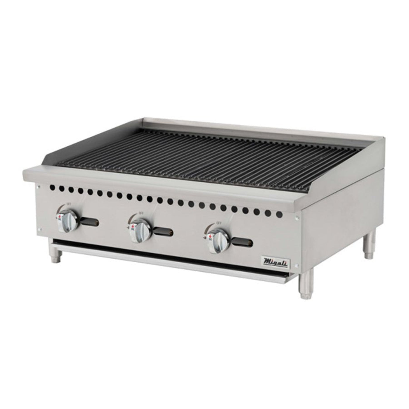 Migali C-RB36 36" Gas Countertop Radiant Charbroiler 105,000 BTU - C-RB36