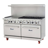 Migali C-RO6-24GL-NG 60" Natural Gas 6 Burner Range with 2 Ovens with 24" Griddle - 240,000 BTU - C-RO6-24GL-NG