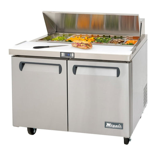 Migali C-SP60-16-D-HC 60" Sandwich and Salad Prep Table 4 Drawers, 16 Pans - C-SP60-16-D-HC