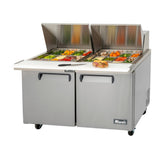 Migali C-SP60-24BT-HC 60.2” 2-Door Refrigerated Sandwich Prep Table – 18.2 Cu Ft - C-SP60-24BT-HC