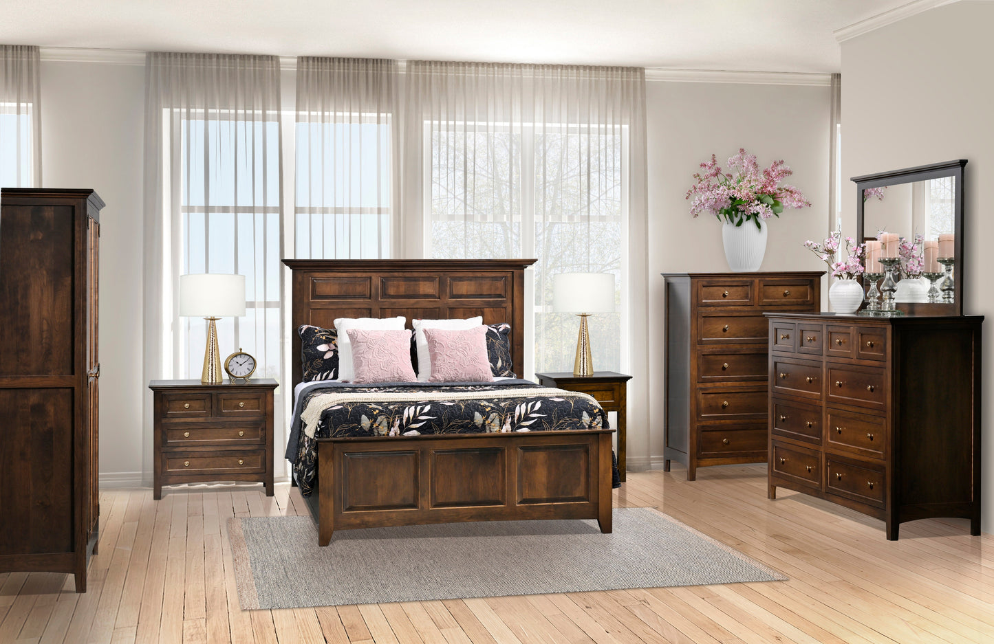 QW Amish Millcraft Albany High Dresser w/ Optional Mirror - MBA66DR