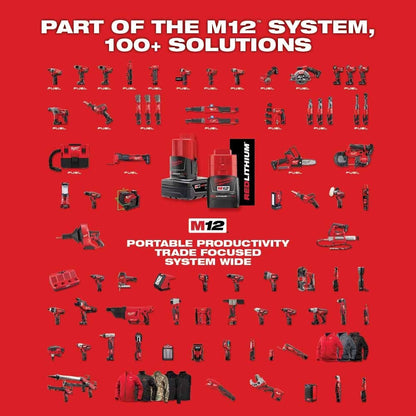 Milwaukee 2432-22 M12 ProPEX Expansion Tool Kit With 1/2", 3/4", 1" Heads