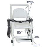 MJM 18.5" Wide Multi-Purpose Full Support Seat Shower Transport Chair - 131-18-24W-FS