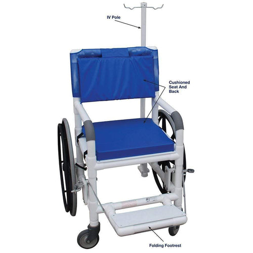 MJM 18" Wide Mri Shower/transport Chair with Cushion Set - 131-18-24W-MRI