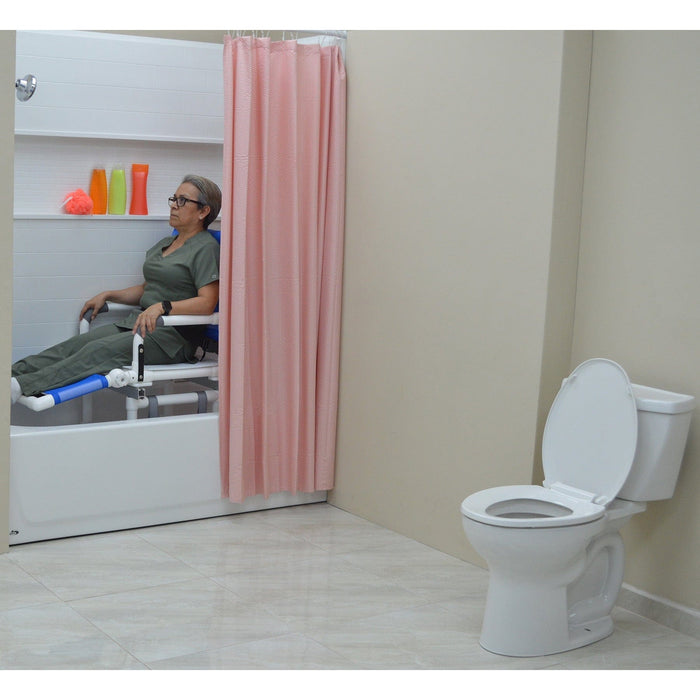 MJM Deluxe All Purpose Dual Shower/transfer Chair with Adjustable Leg Rest - D118-5-AF-SLIDE-N