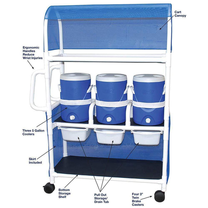 MJM Hydration Cart with Standard Mesh Canopy - 835