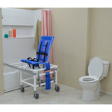 MJM One Step Locking System Articulating Dual Shower/transfer Chair - D191-M-A-SLIDE-N