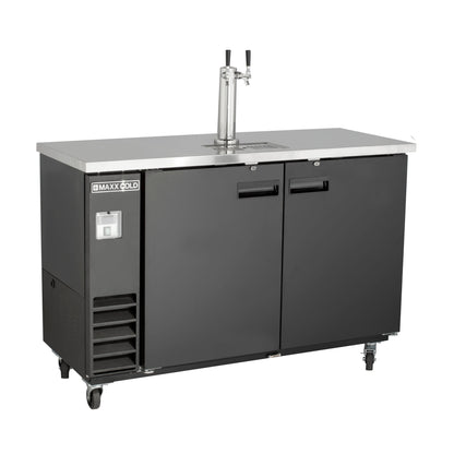 Maxx Cold 61" Single Tower 2 Tap Beer Dispenser - MXBD60-1BHC