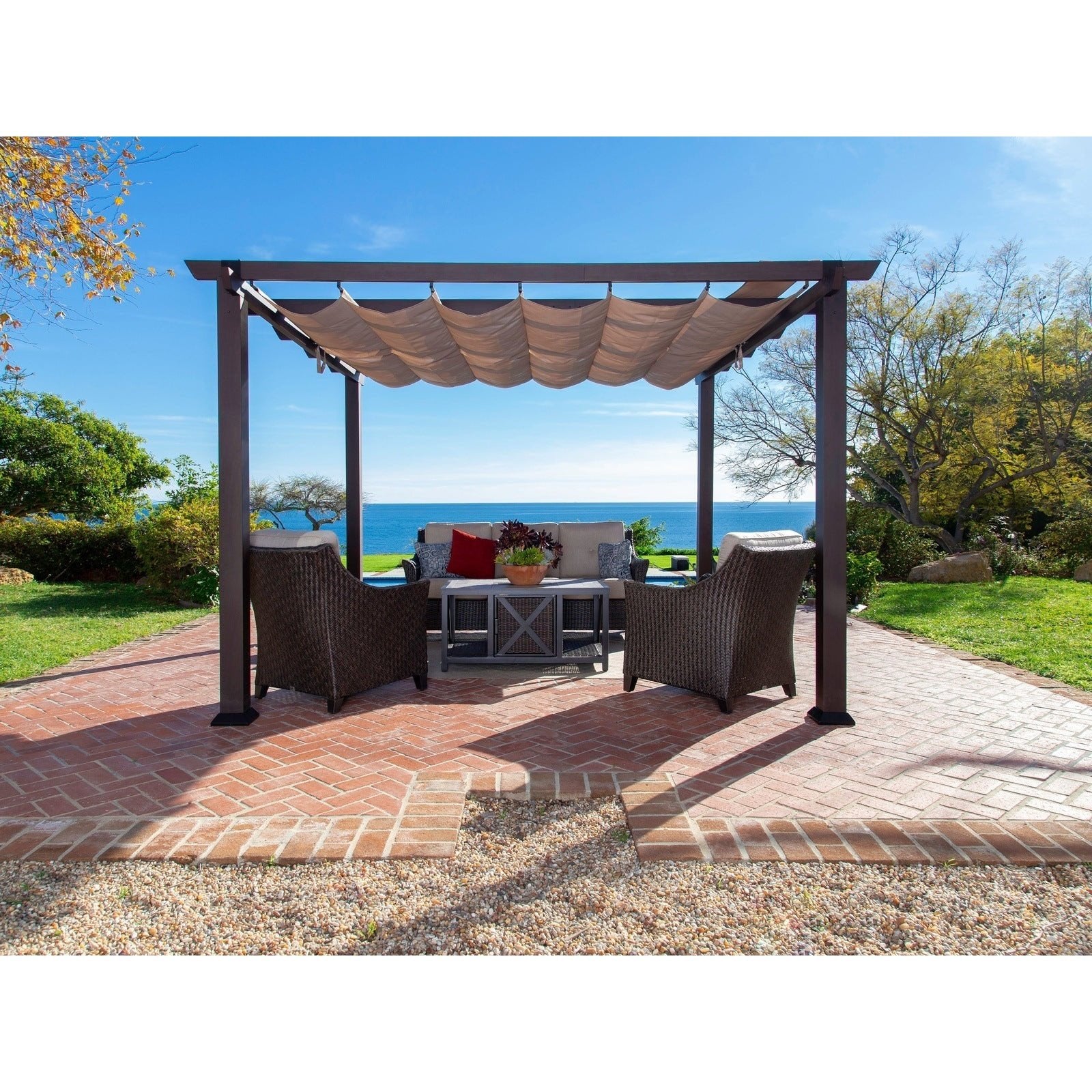 Paragon Outdoor Modena Soft Top Pergola - Backyard Provider